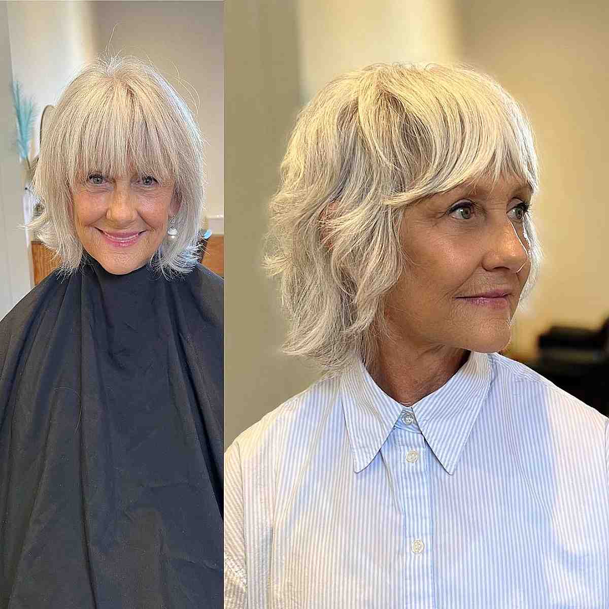 36 Shaggy Bob with Bangs Haircut Ideas for The Modern, Retro Girl
