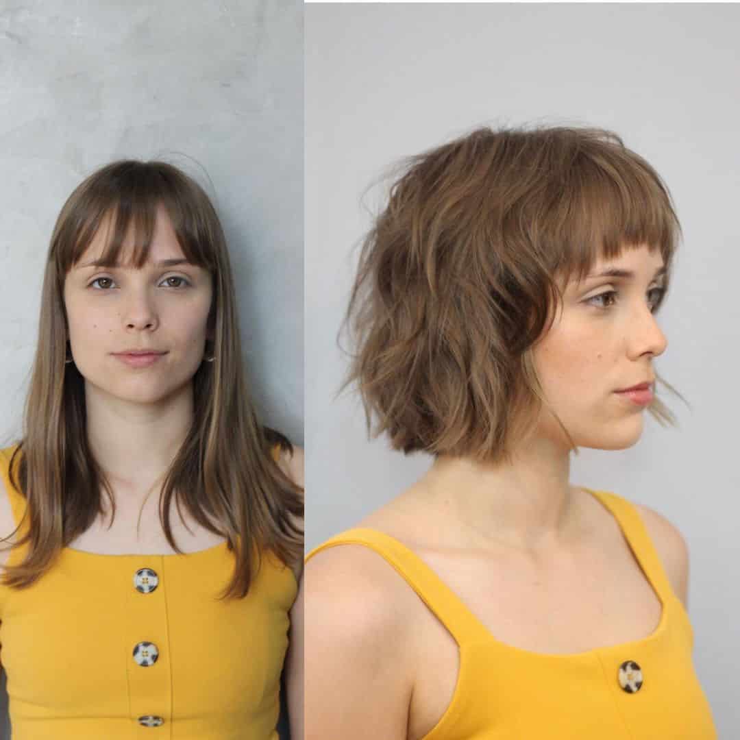 36 Shaggy Bob with Bangs Haircut Ideas for The Modern, Retro Girl