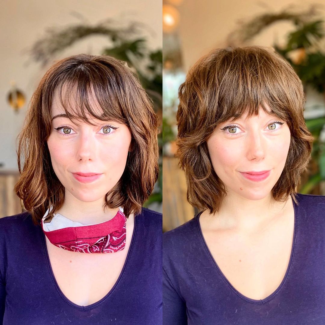 36 Shaggy Bob with Bangs Haircut Ideas for The Modern, Retro Girl