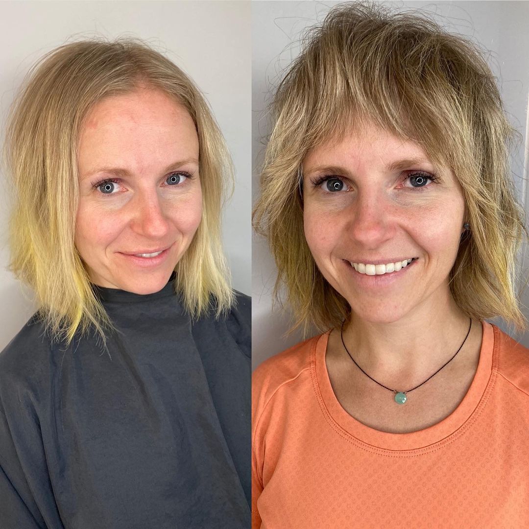 36 Shaggy Bob with Bangs Haircut Ideas for The Modern, Retro Girl