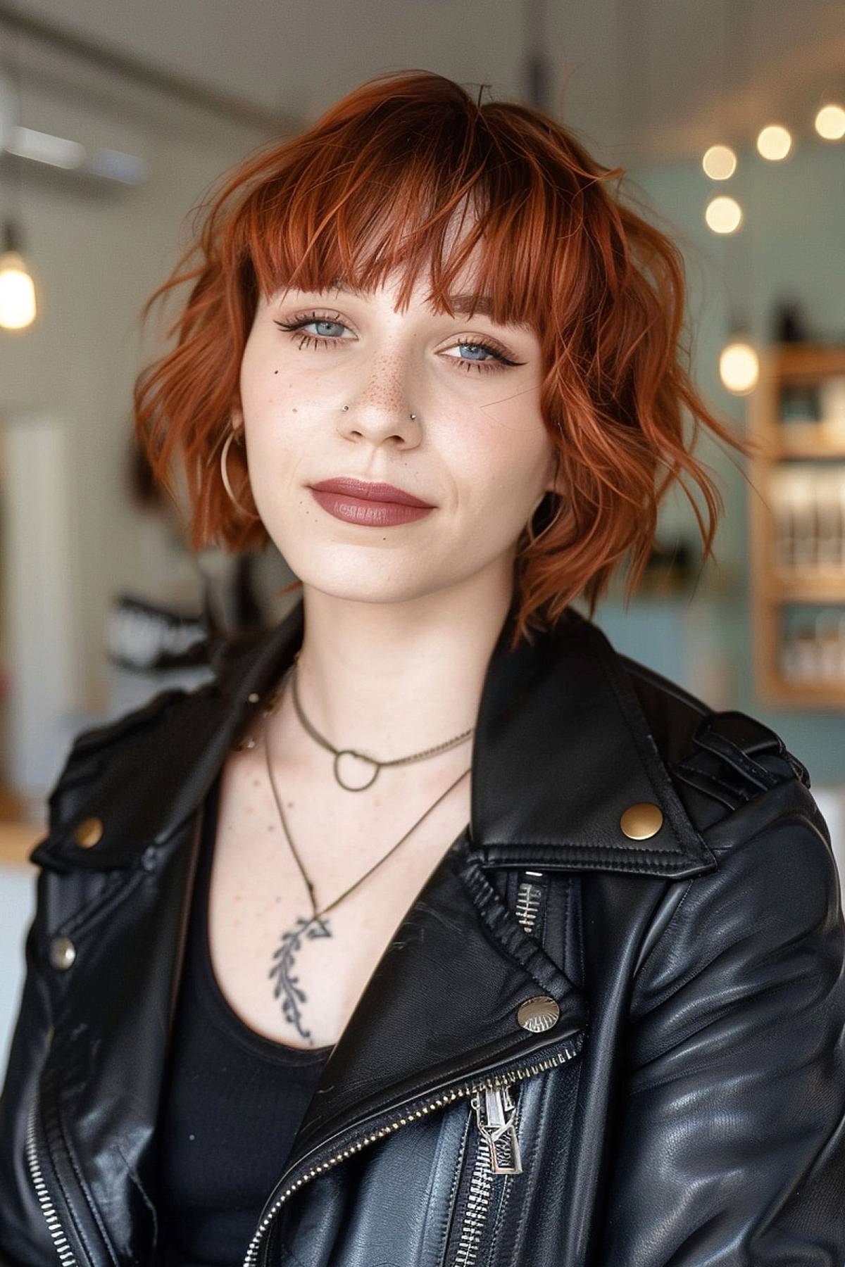 36 Shaggy Bob with Bangs Haircut Ideas for The Modern, Retro Girl