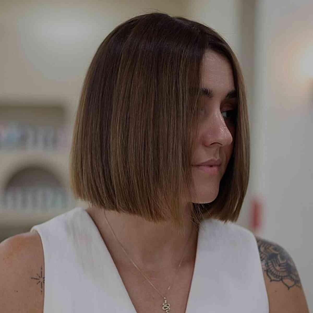 The Chin-Length Blunt Bob Is Trending and Here Are 43 Chic Ideas