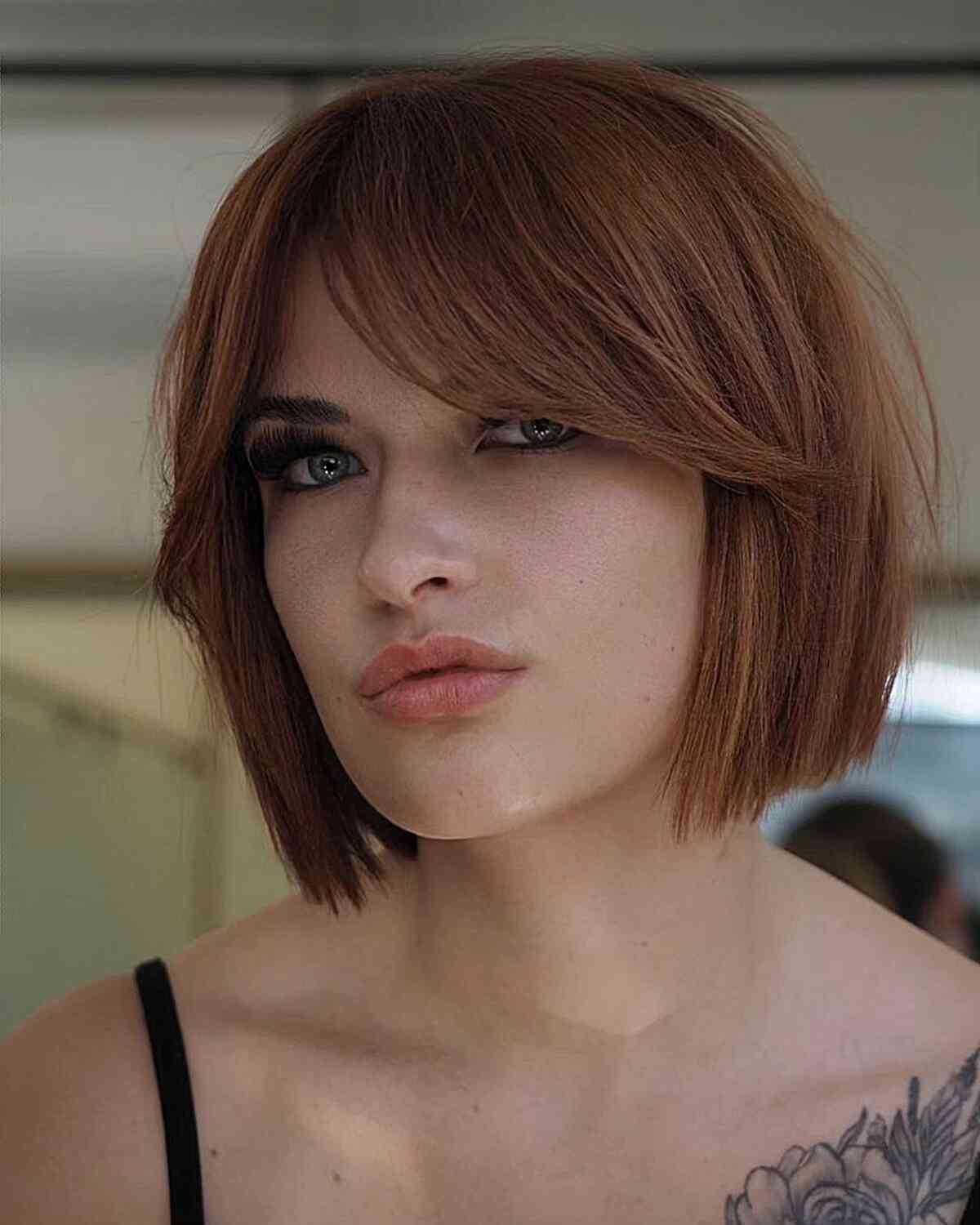 The Chin-Length Blunt Bob Is Trending and Here Are 43 Chic Ideas