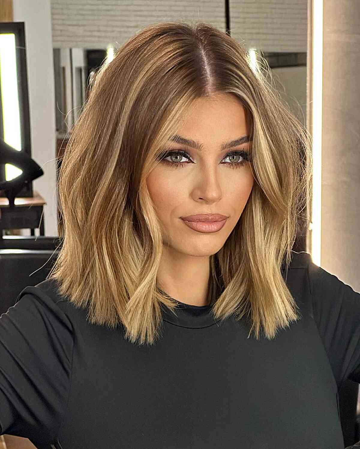 49 Trendiest Long Blunt Bob Haircuts for a Sleek New Blunt Lob