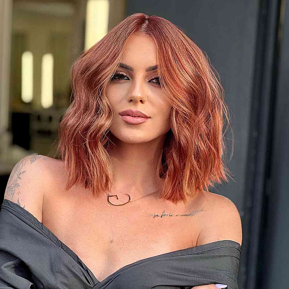 49 Trendiest Long Blunt Bob Haircuts for a Sleek New Blunt Lob