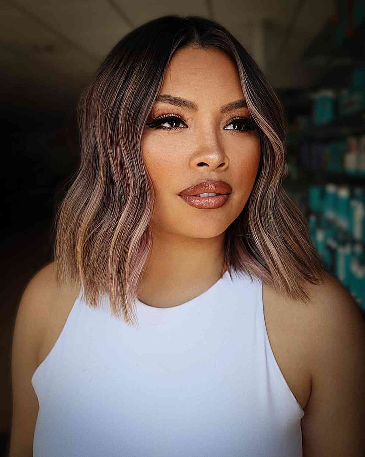 49 Trendiest Long Blunt Bob Haircuts for a Sleek New Blunt Lob