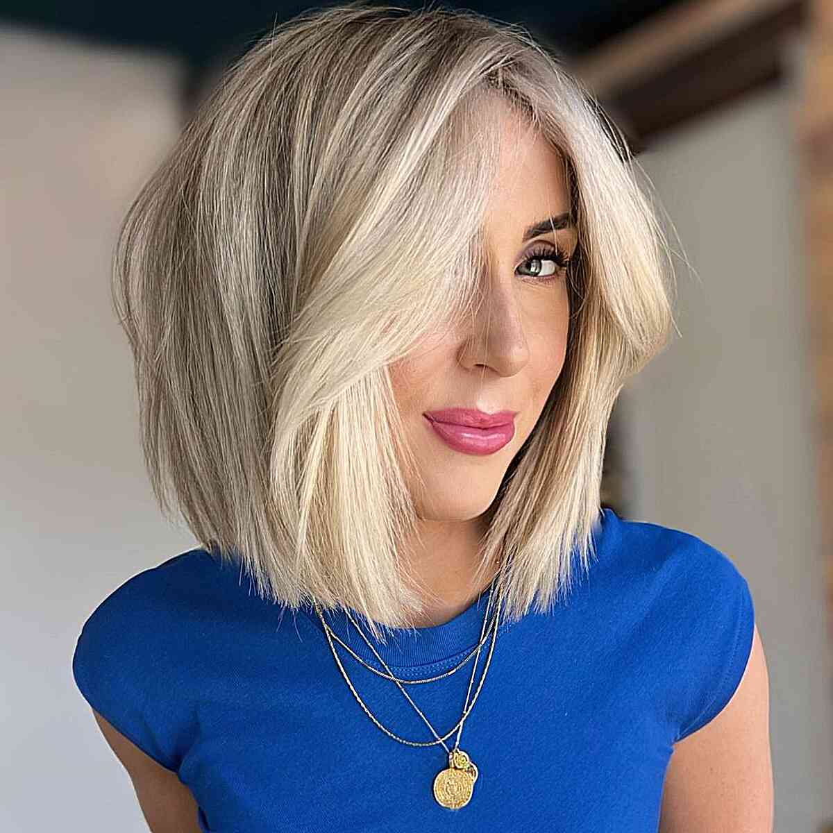 49 Trendiest Long Blunt Bob Haircuts for a Sleek New Blunt Lob
