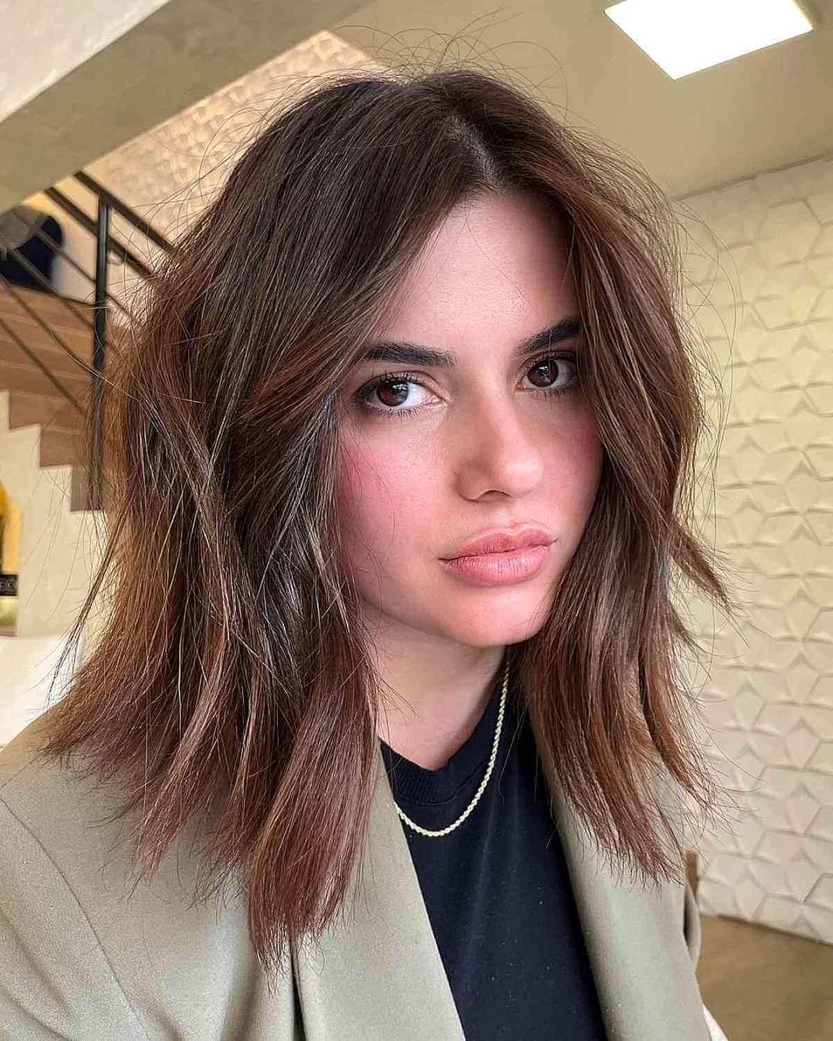 49 Trendiest Long Blunt Bob Haircuts for a Sleek New Blunt Lob