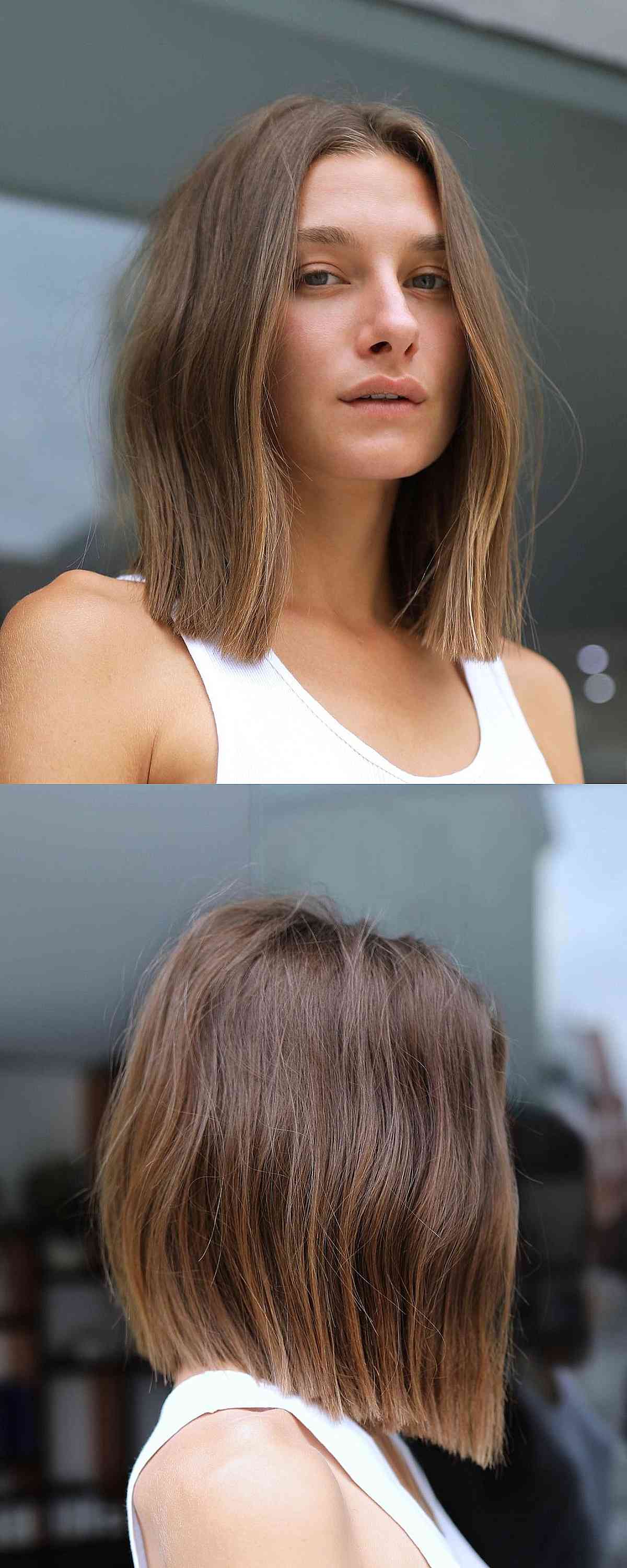 49 Trendiest Long Blunt Bob Haircuts for a Sleek New Blunt Lob