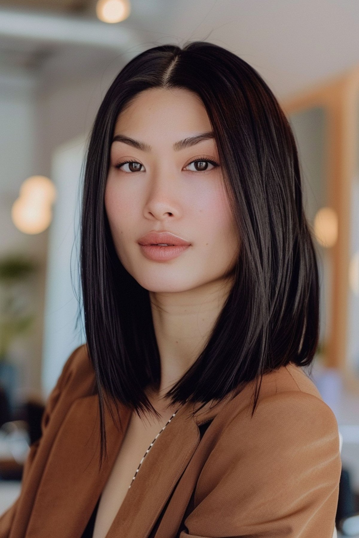 49 Trendiest Long Blunt Bob Haircuts for a Sleek New Blunt Lob