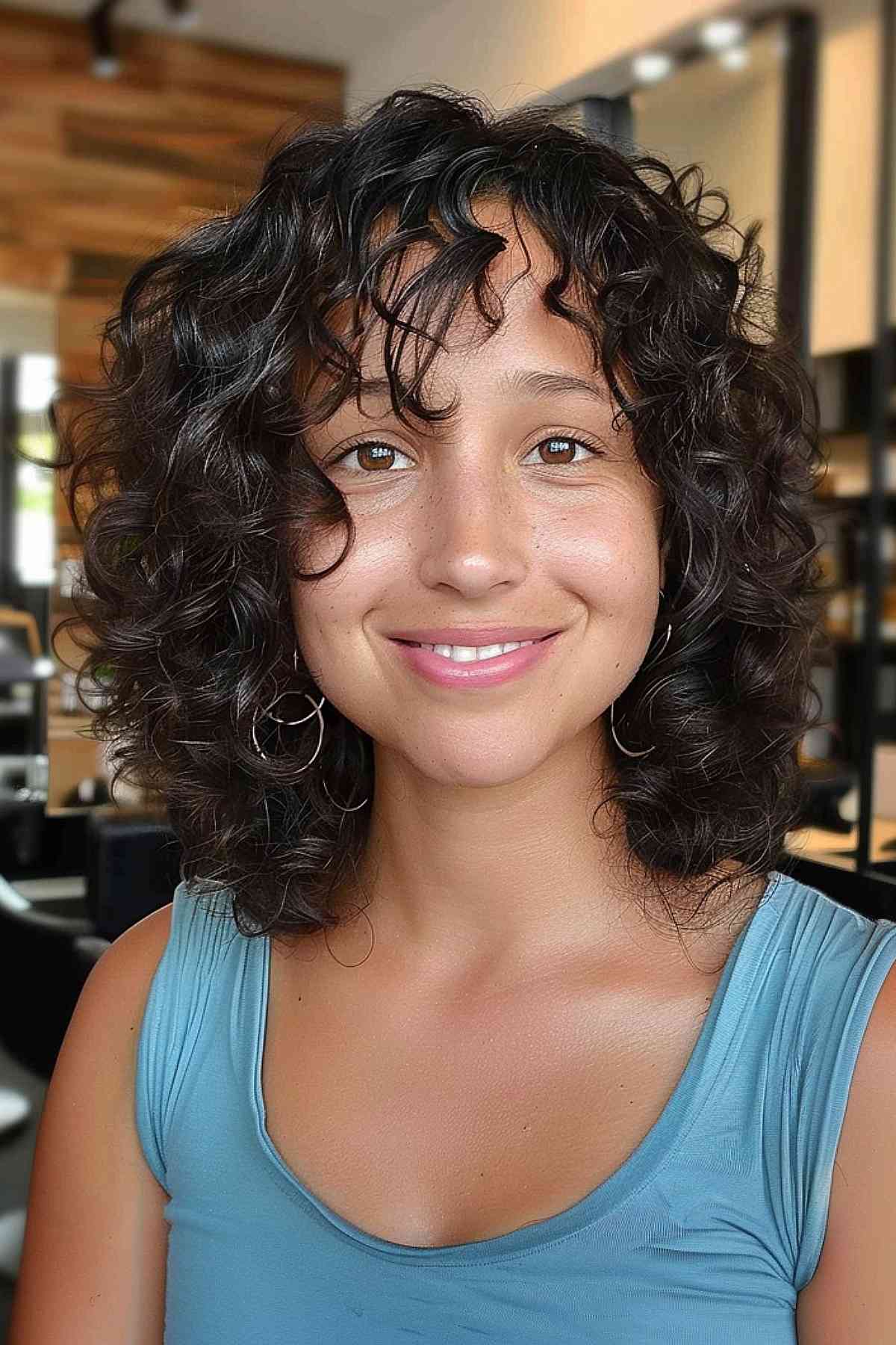 21 Trendiest Curly, Shaggy Lob Haircuts for Curly-Haired Women