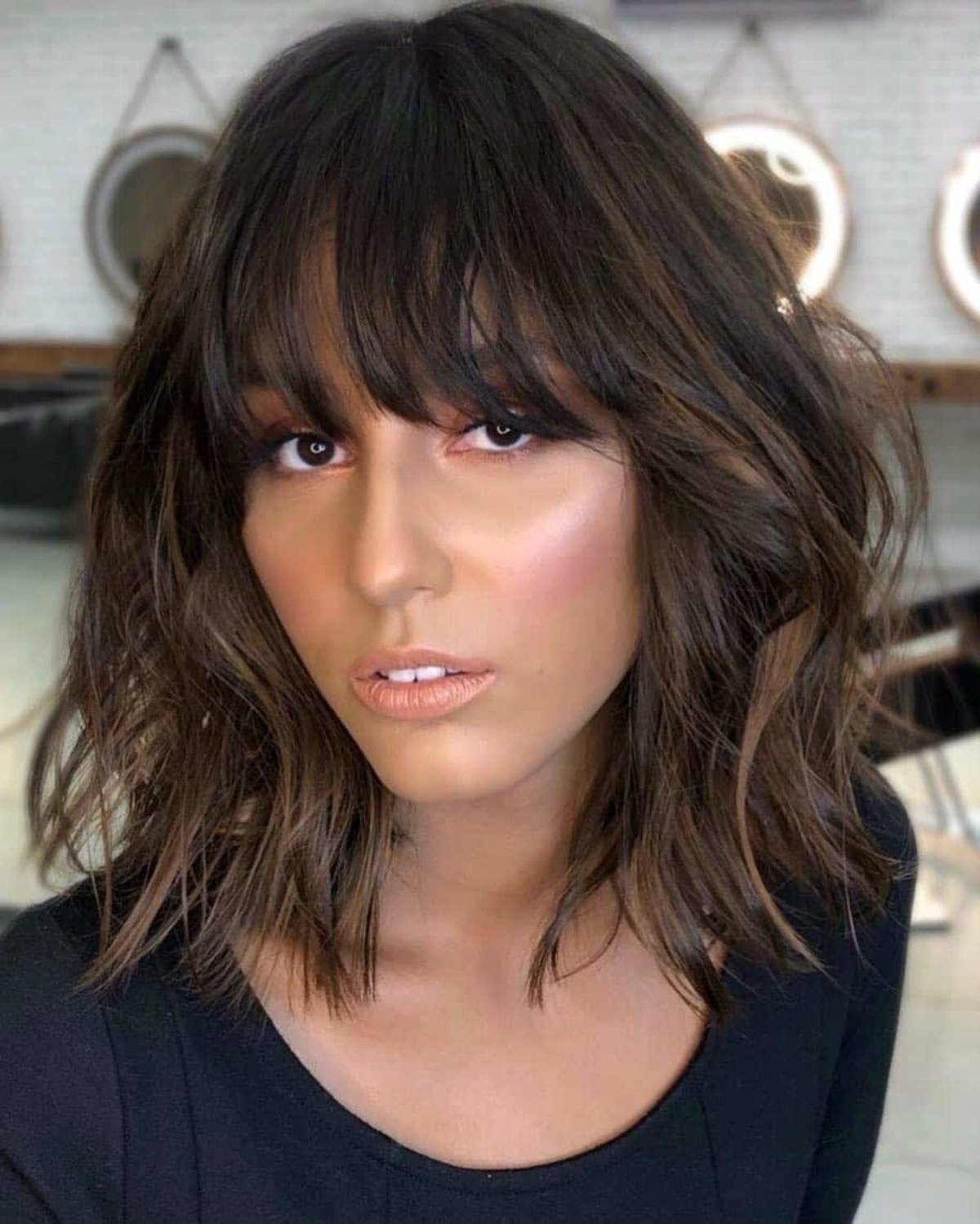 35 Trendy Choppy Bob with Bangs for a Modern Beachy Style