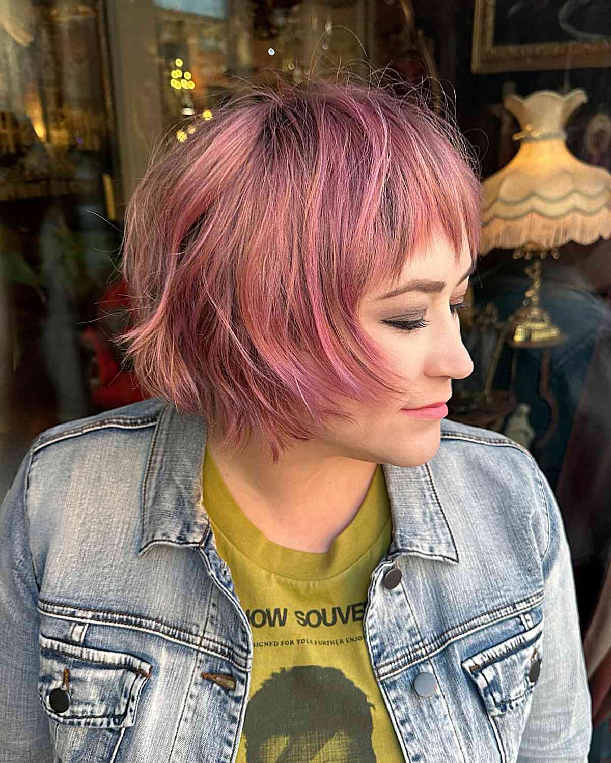 35 Trendy Choppy Bob with Bangs for a Modern Beachy Style