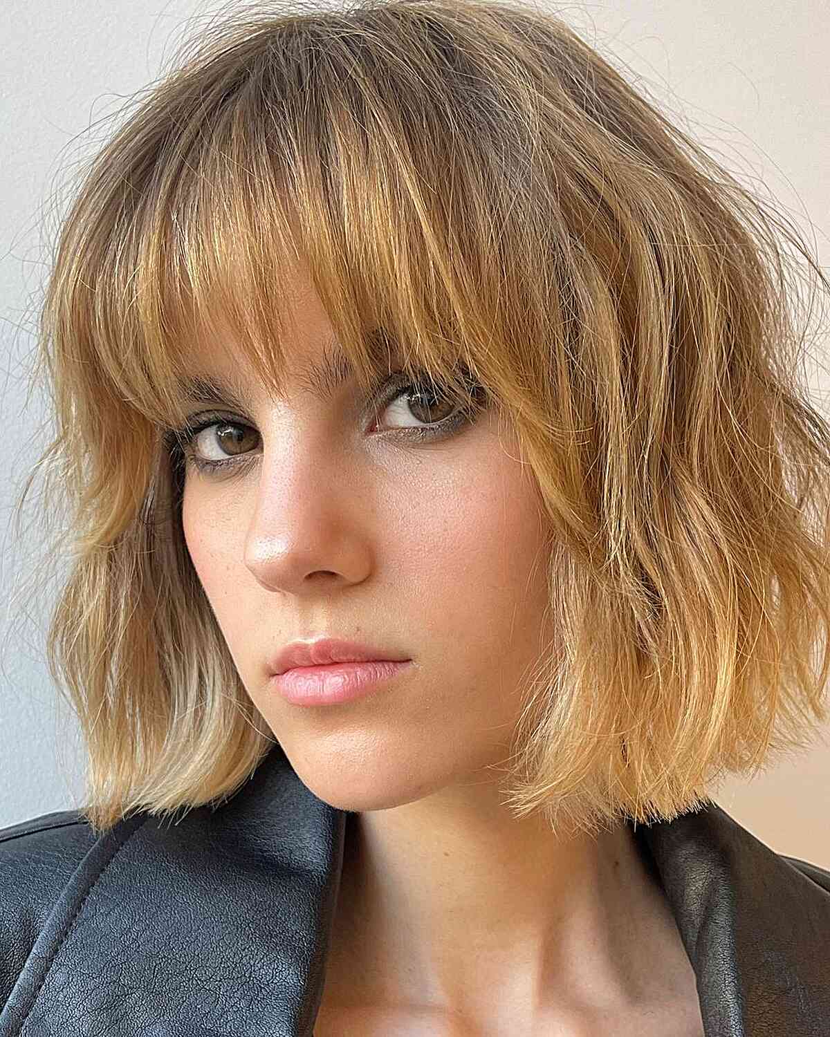 35 Trendy Choppy Bob with Bangs for a Modern Beachy Style