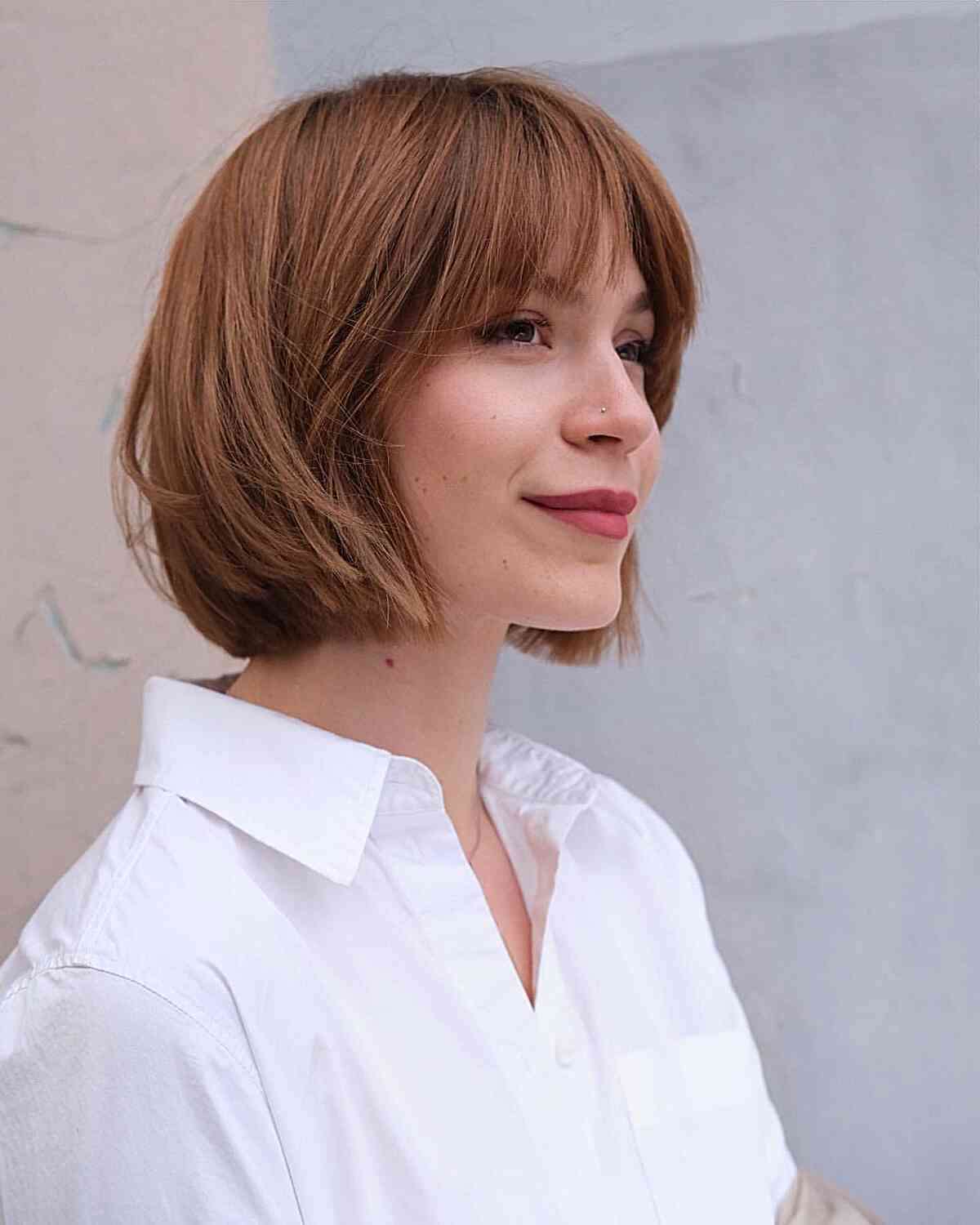 35 Trendy Choppy Bob with Bangs for a Modern Beachy Style