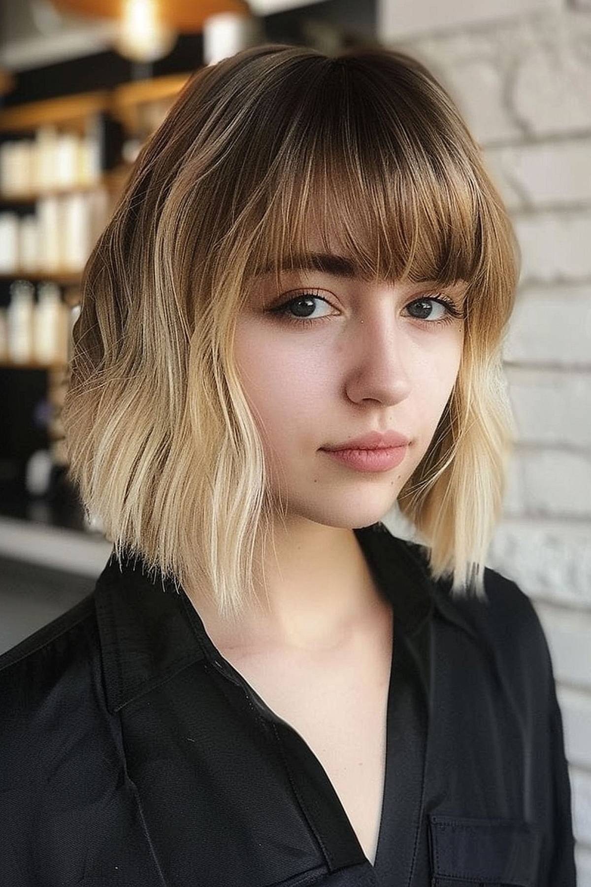 35 Trendy Choppy Bob with Bangs for a Modern Beachy Style