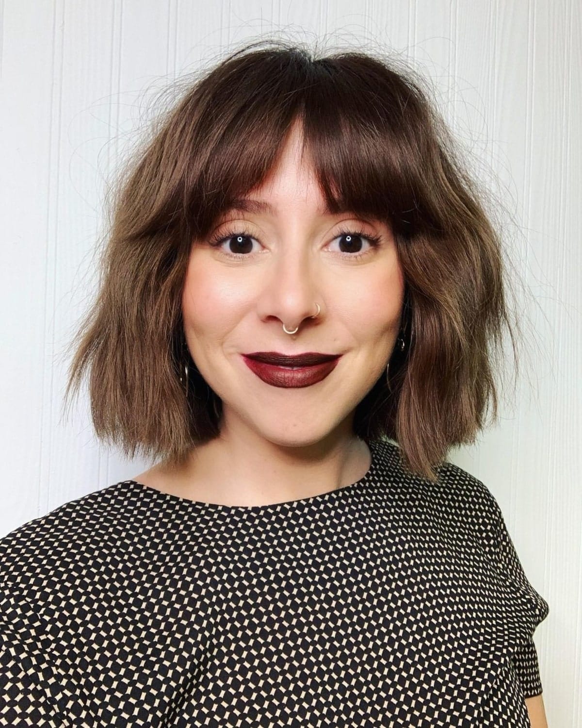 35 Trendy Choppy Bob with Bangs for a Modern Beachy Style