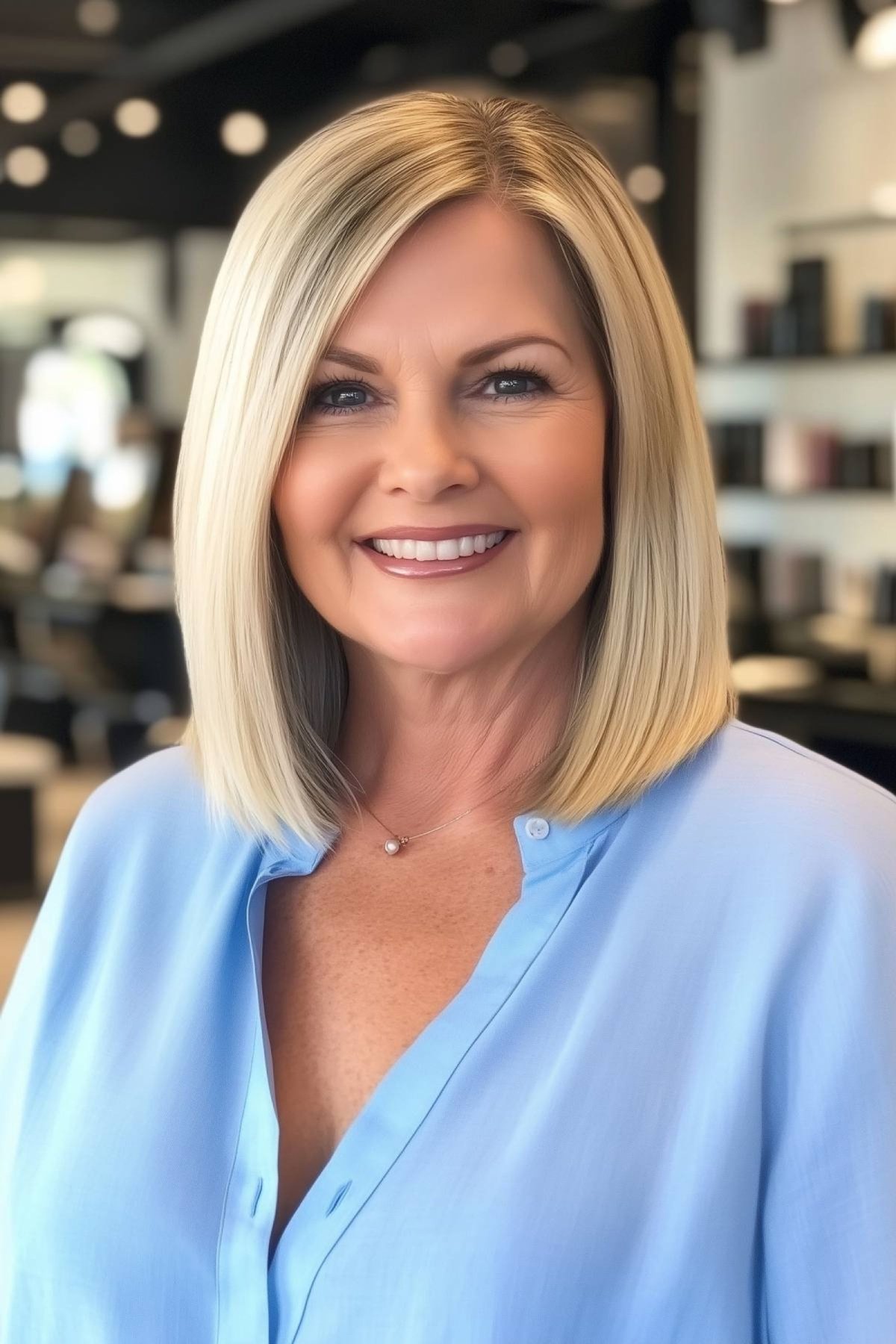 23 Flattering Long Bob Haircuts for Women with Full and Round Faces