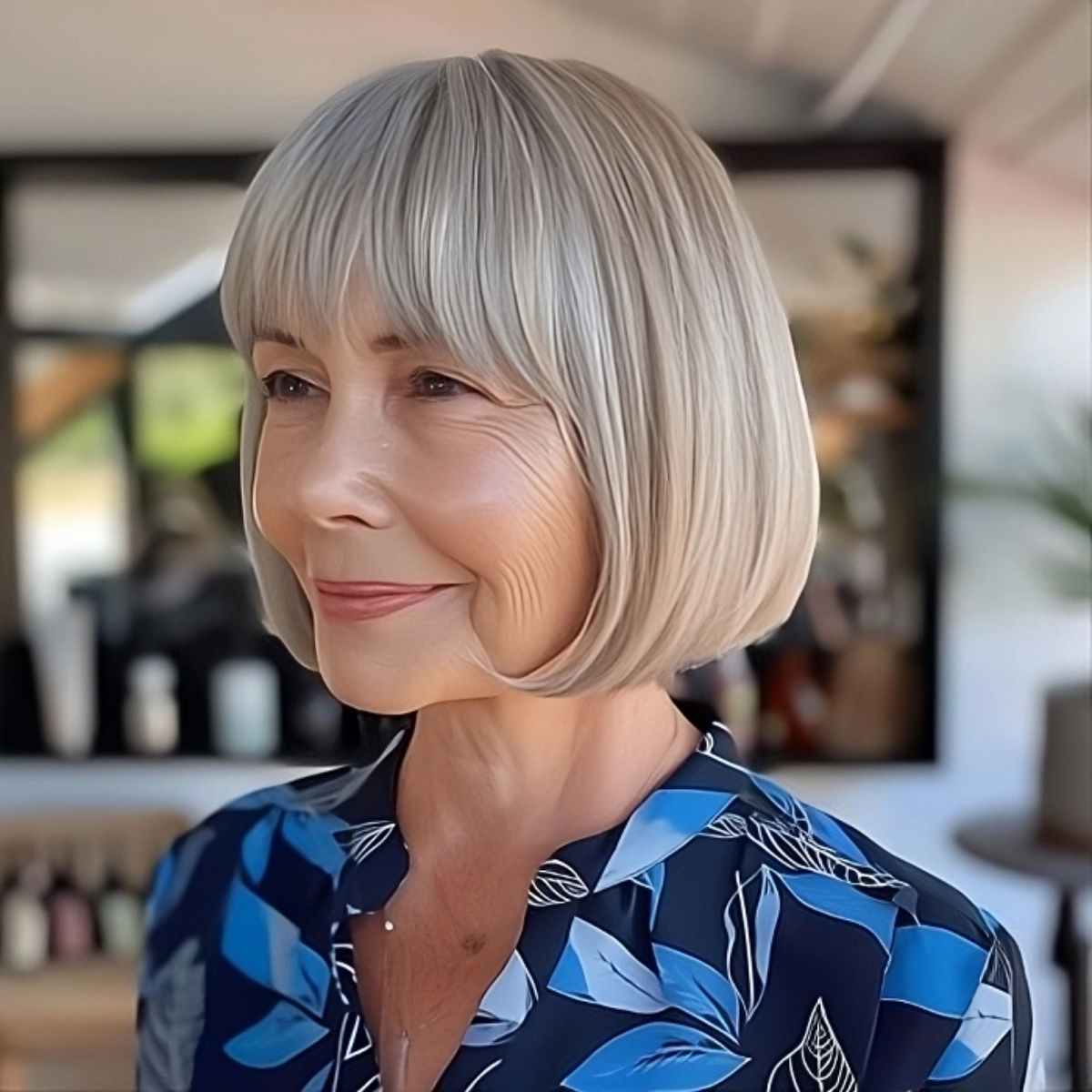 41 Easy and Stylish Short Bobs With Bangs for Women Over 60