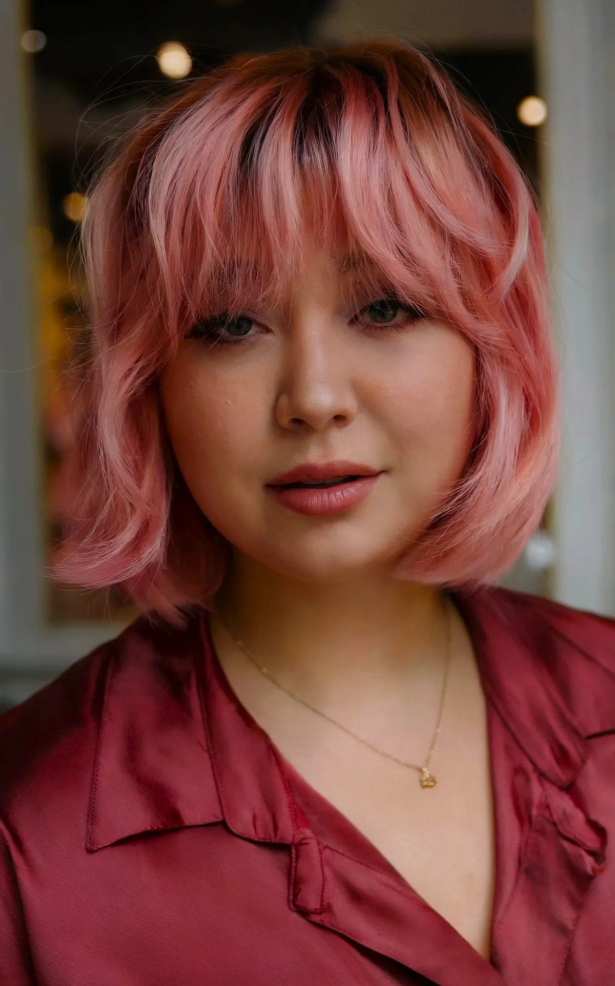 27 Flattering Bob Cuts with Bangs for Women with Round Faces