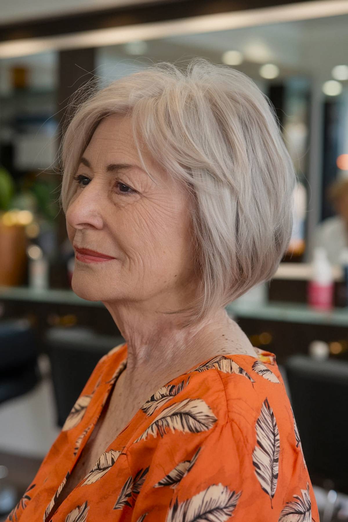 15+ Stylish Angled Bob Haircuts for Women Over 70