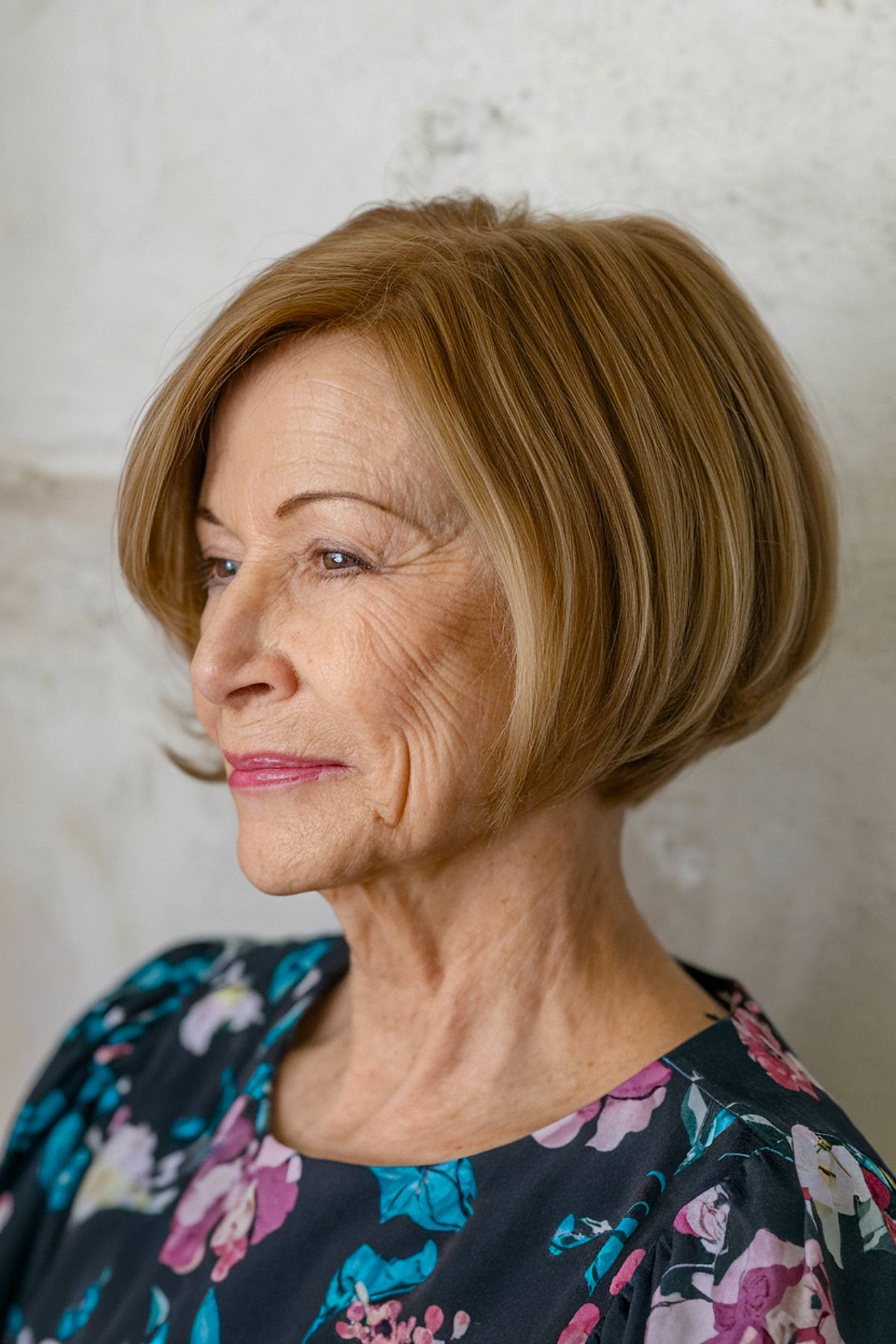 15+ Stylish Angled Bob Haircuts for Women Over 70