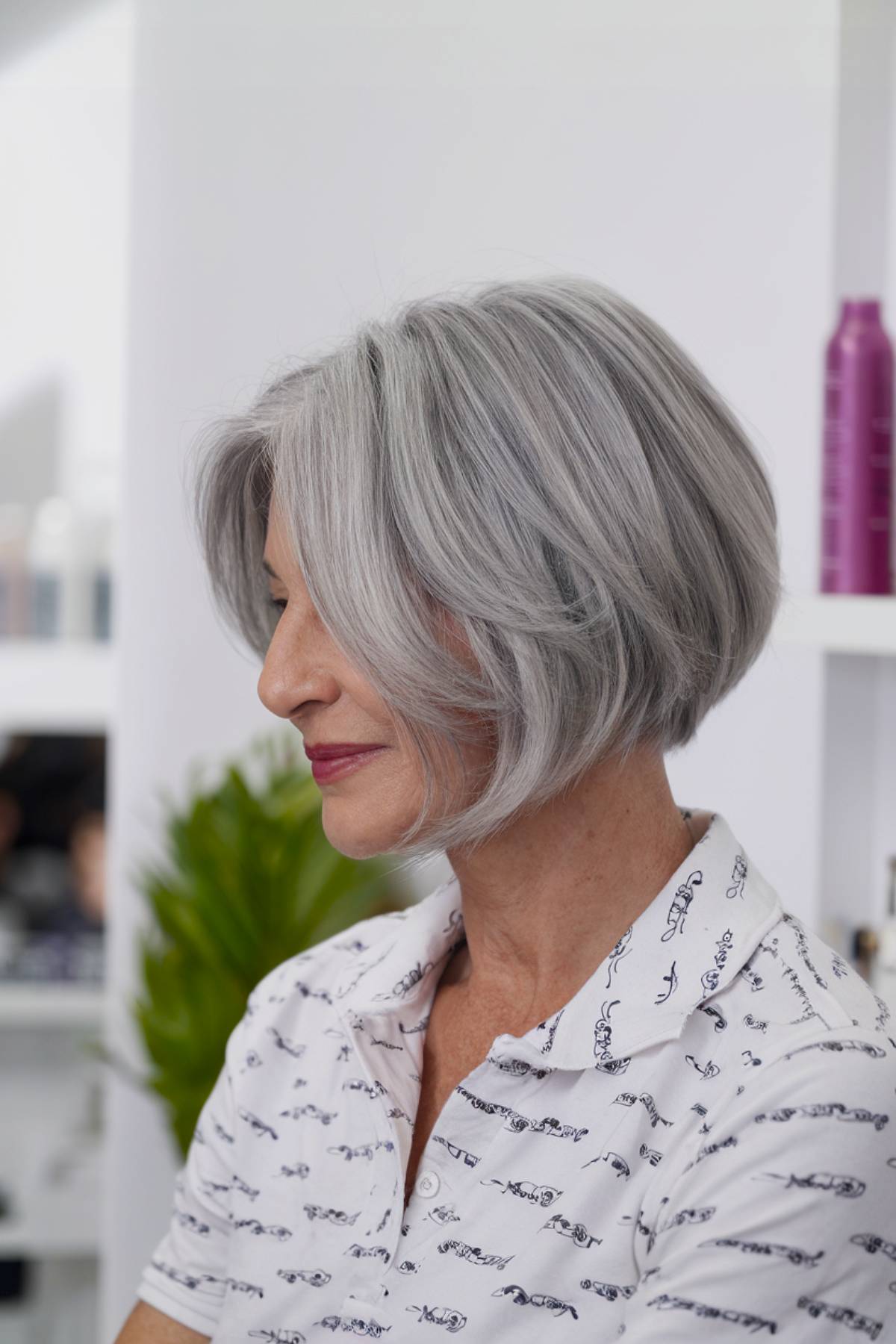 15+ Stylish Angled Bob Haircuts for Women Over 70