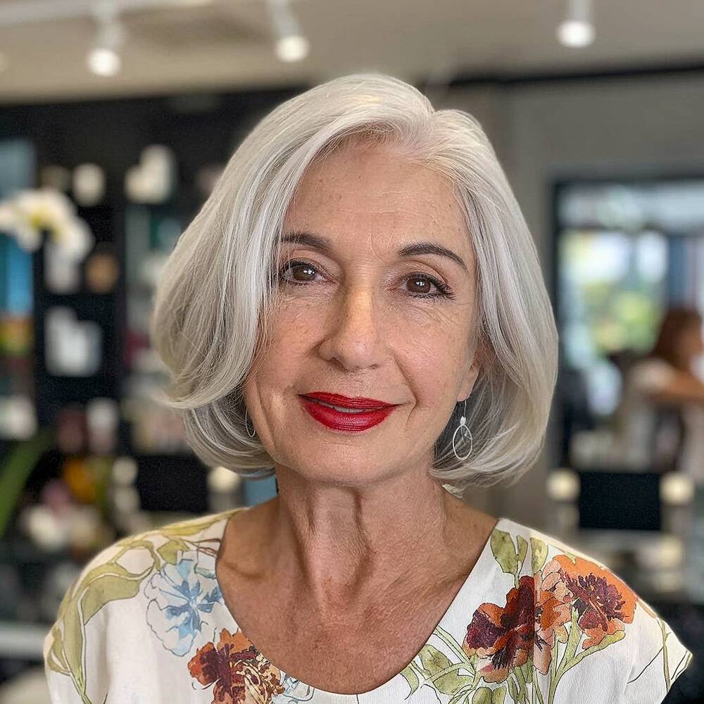 15+ Flattering Long Bob Haircuts for Women Over 70 in 2025