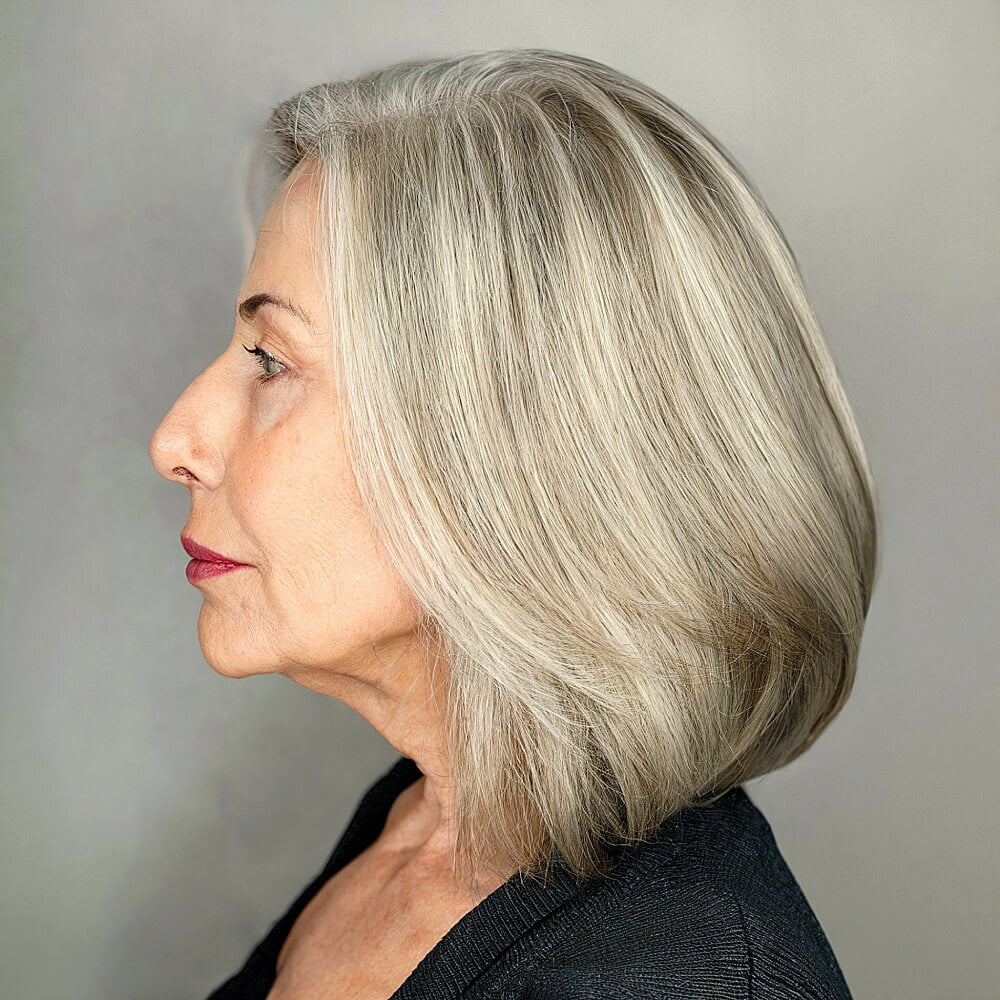 15+ Flattering Long Bob Haircuts for Women Over 70 in 2025