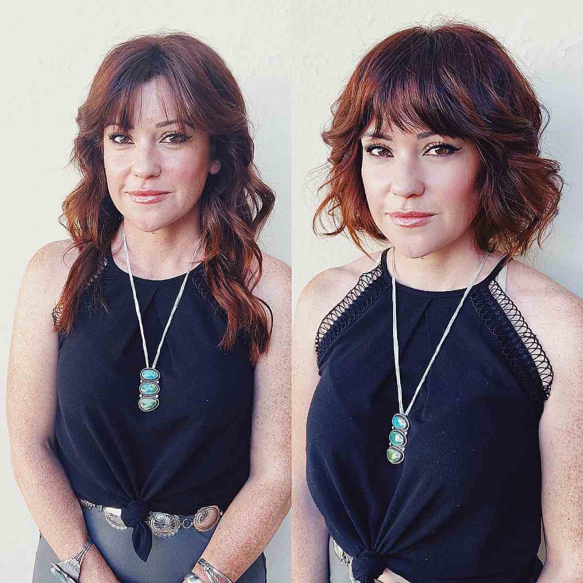 27 Cutest Wavy Bobs with Bangs Women Are Getting Right Now