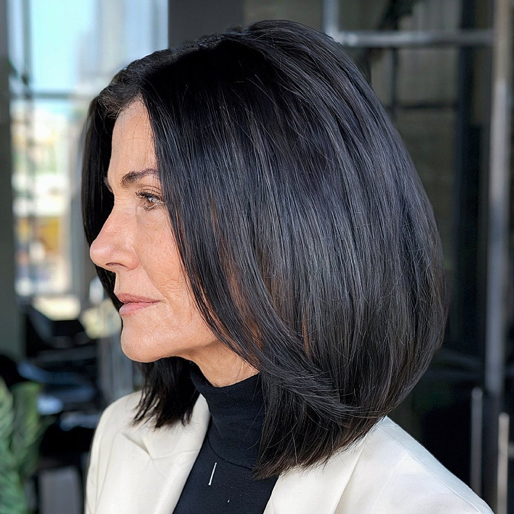 15+ Gorgeous Long Bob Haircuts for Women Over 50 in 2025