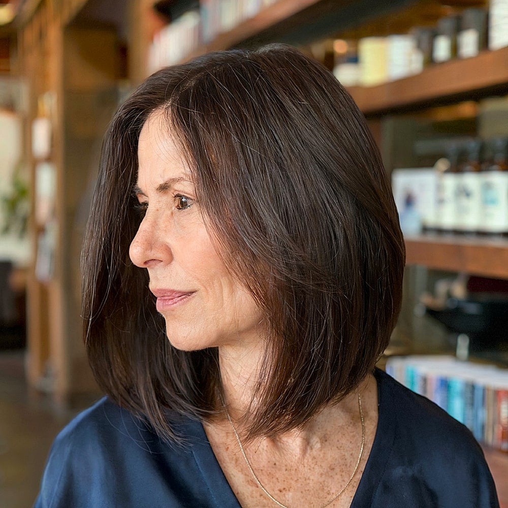 15+ Gorgeous Long Bob Haircuts for Women Over 50 in 2025
