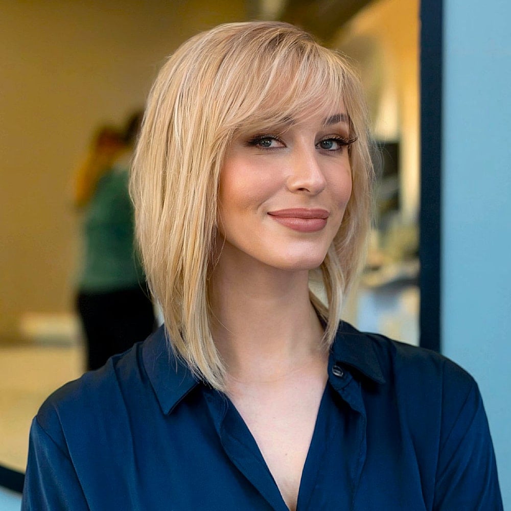 26 Best A-Line Bob with Bangs for a Modish Look