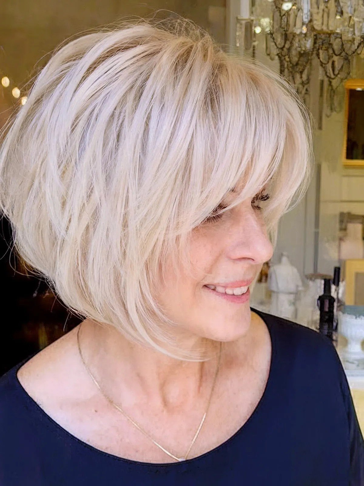 45 Modern Layered Bob Haircuts for Women Over 50 to Take Years Off