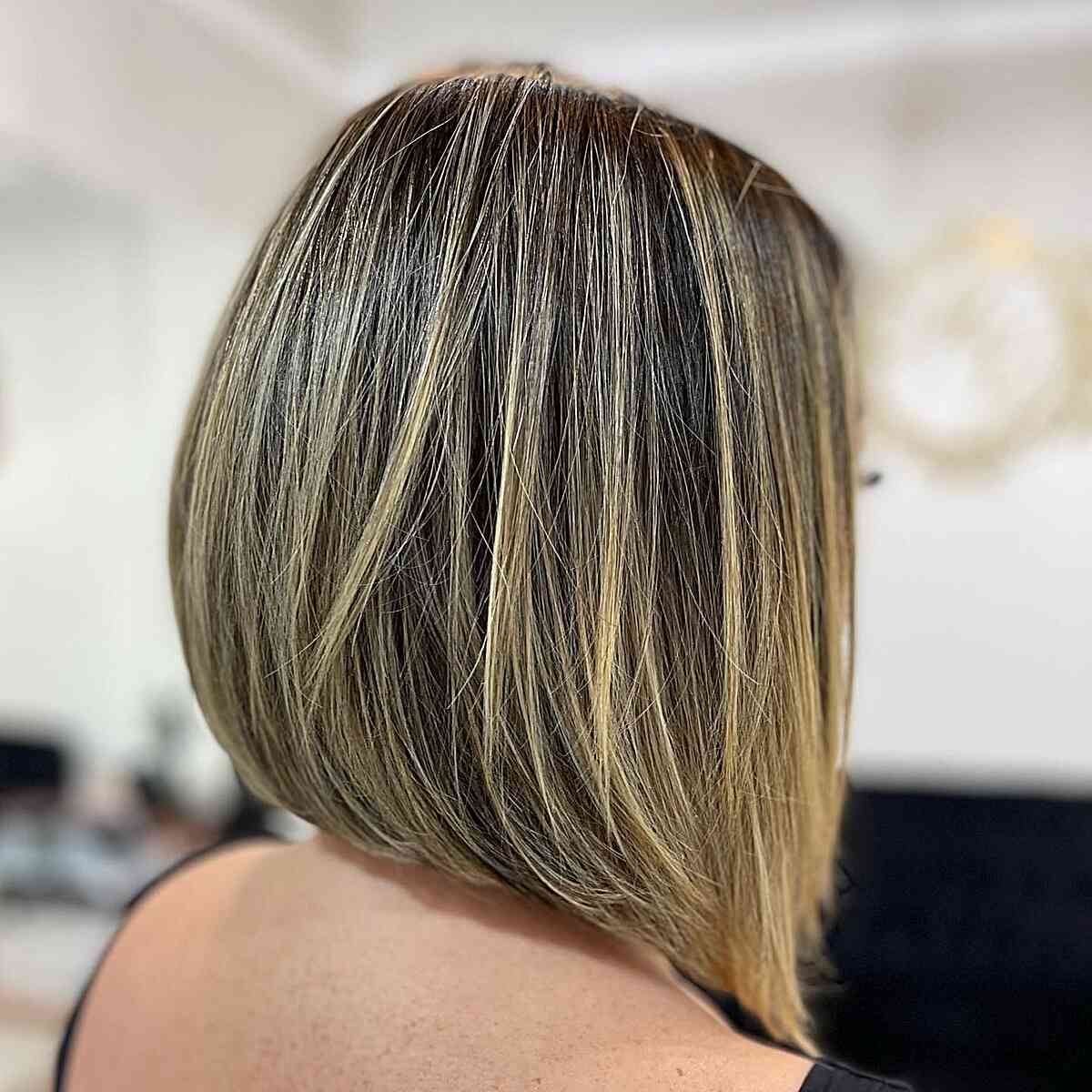 50 Long Angled Bob Haircuts for a Cool, Dramatic Look