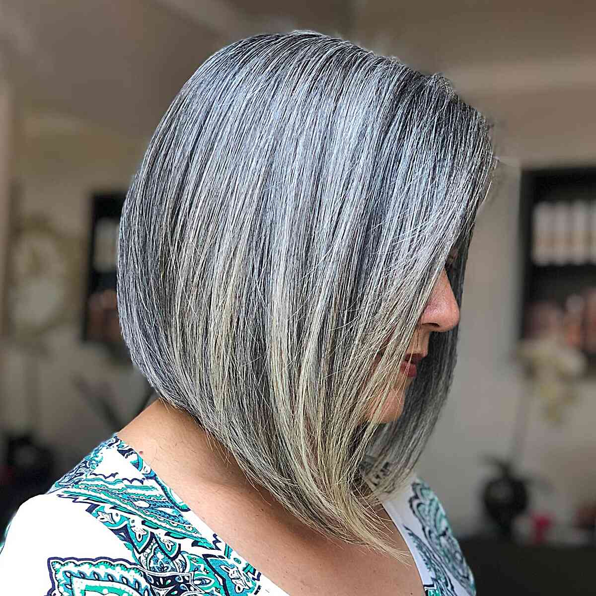 50 Long Angled Bob Haircuts for a Cool, Dramatic Look