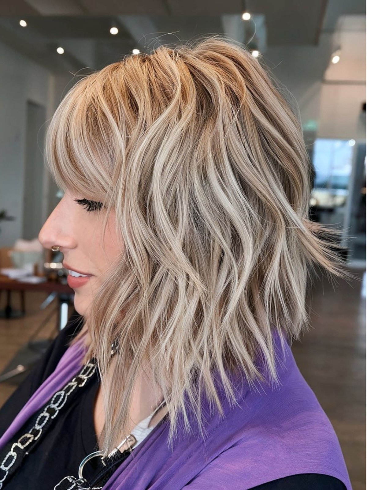 50 Long Angled Bob Haircuts for a Cool, Dramatic Look