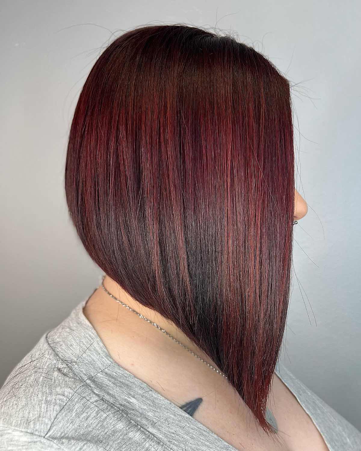 50 Long Angled Bob Haircuts for a Cool, Dramatic Look