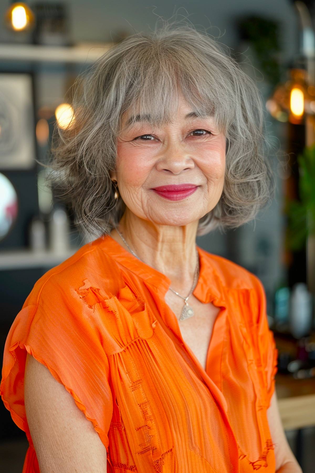 15+ Gorgeous Hairstyles with Bangs for Older Women in 2025