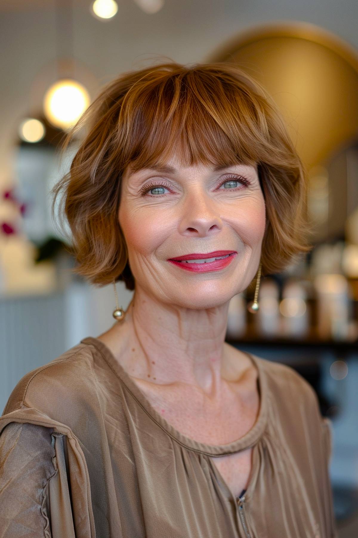 15+ Gorgeous Hairstyles with Bangs for Older Women in 2025