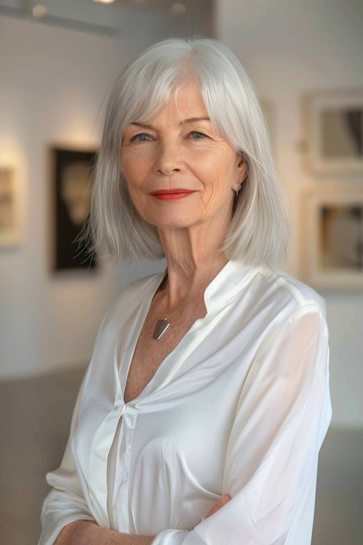 15+ Gorgeous Hairstyles with Bangs for Older Women in 2025