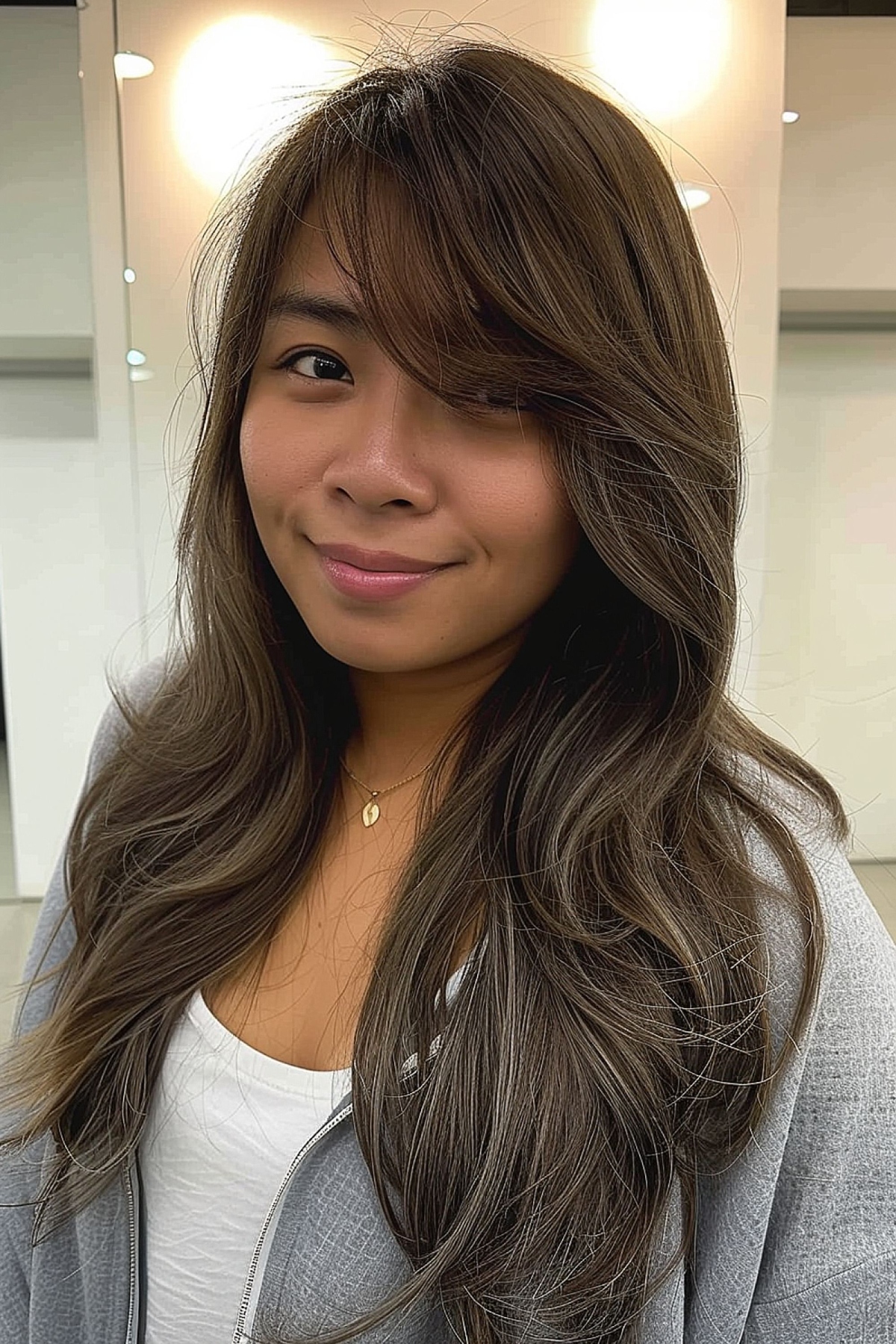 60 Adorable Methods to Achieve Long Hair with Bangs