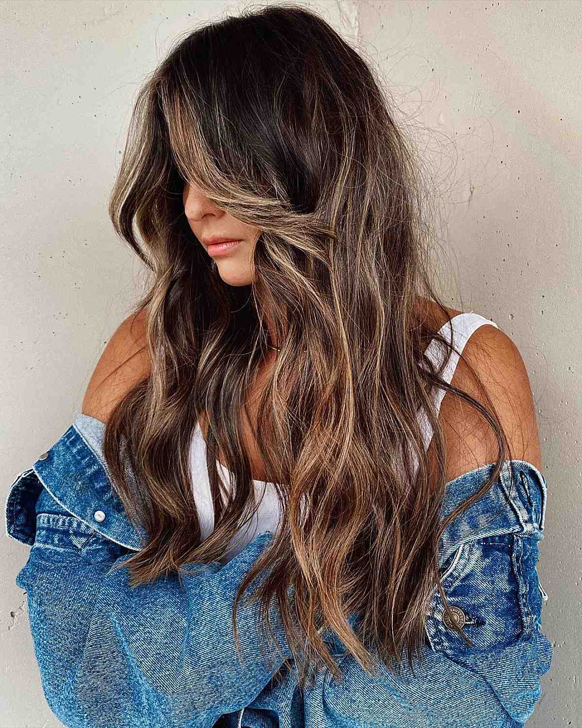 60 Adorable Methods to Achieve Long Hair with Bangs