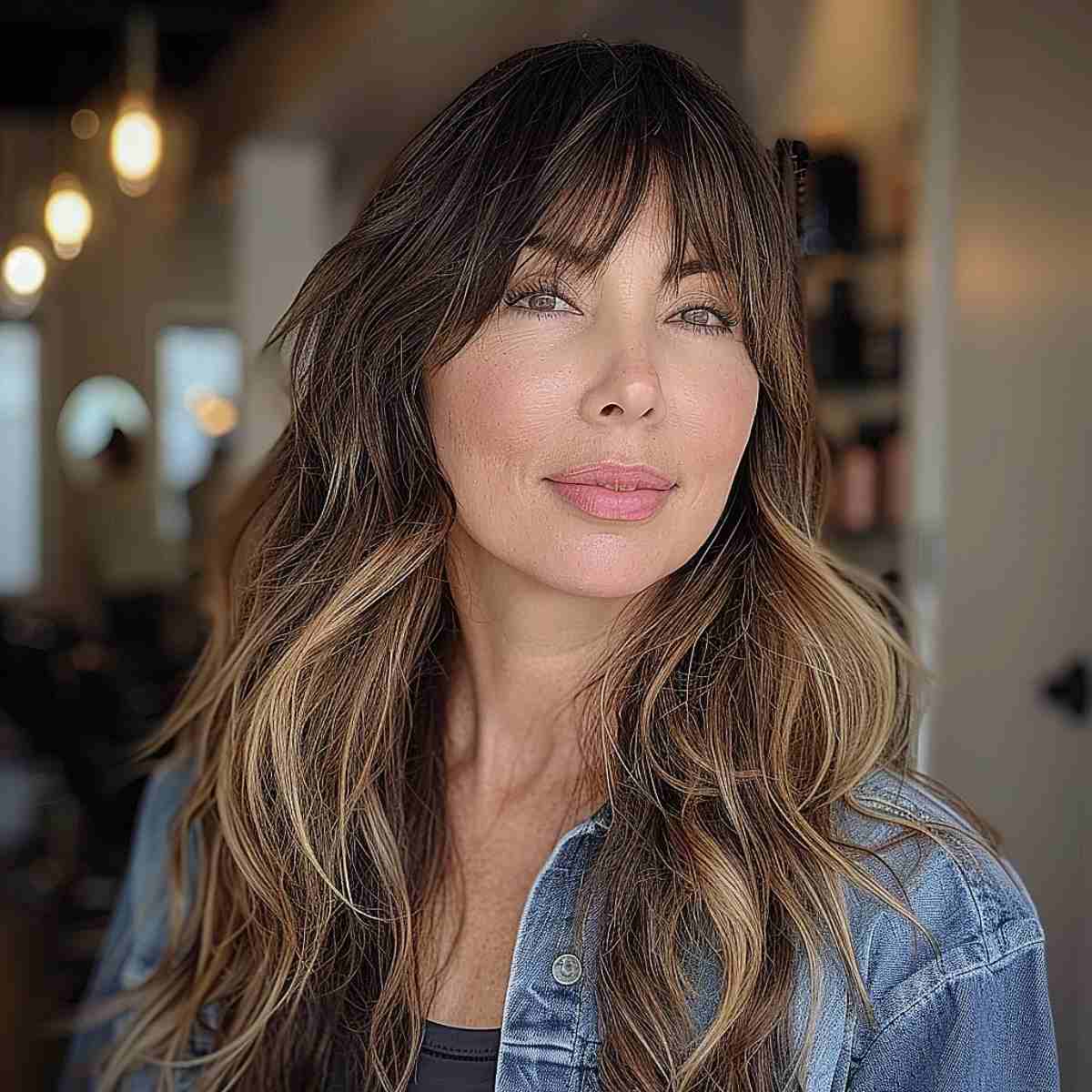 60 Adorable Methods to Achieve Long Hair with Bangs