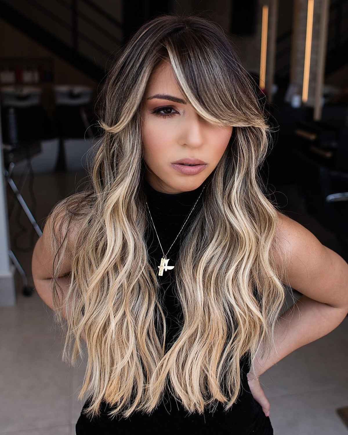 60 Adorable Methods to Achieve Long Hair with Bangs