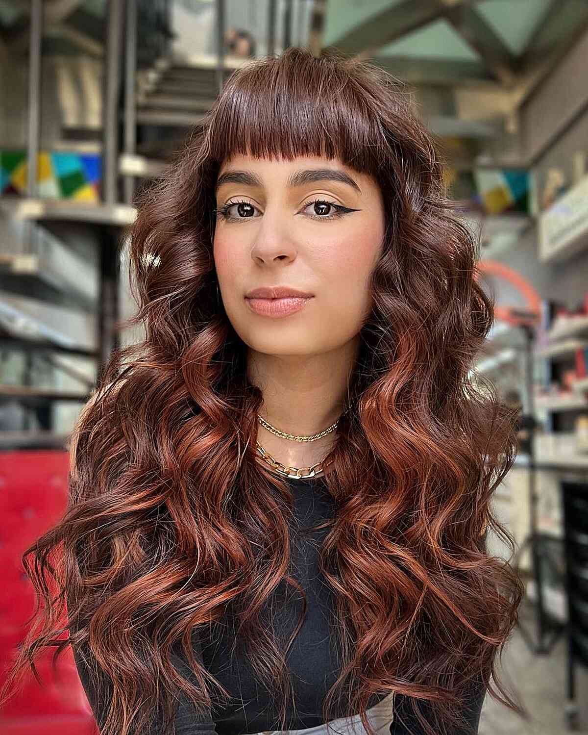 60 Adorable Methods to Achieve Long Hair with Bangs