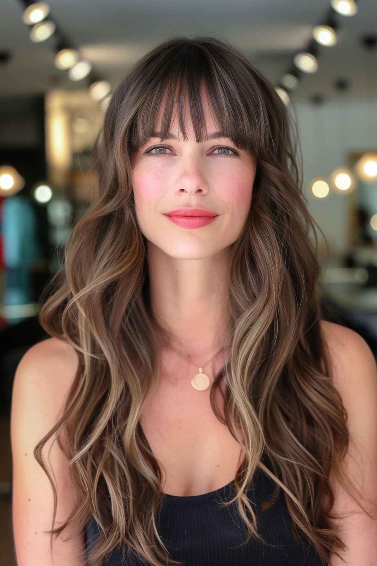 60 Adorable Methods to Achieve Long Hair with Bangs
