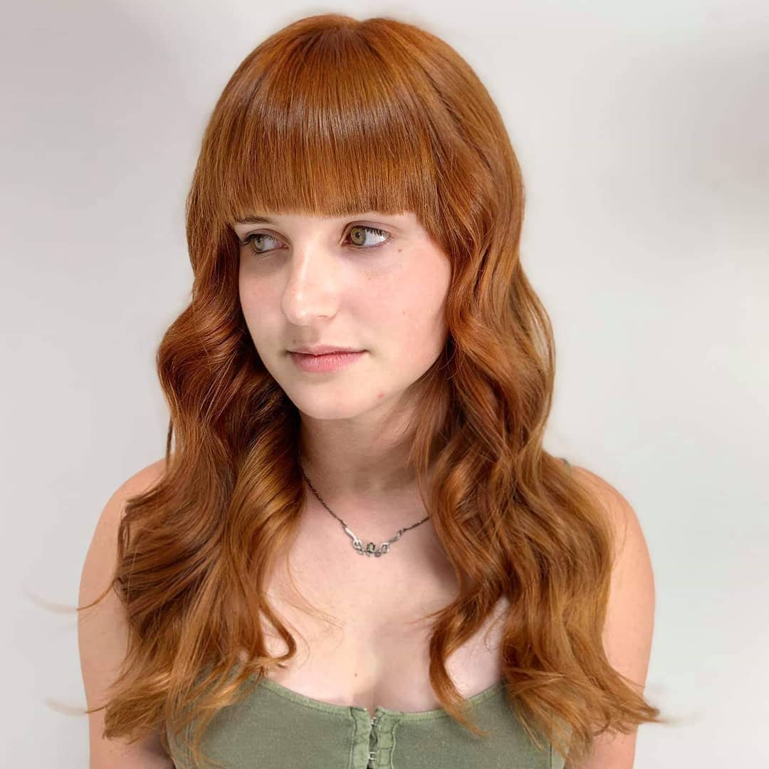 60 Adorable Methods to Achieve Long Hair with Bangs