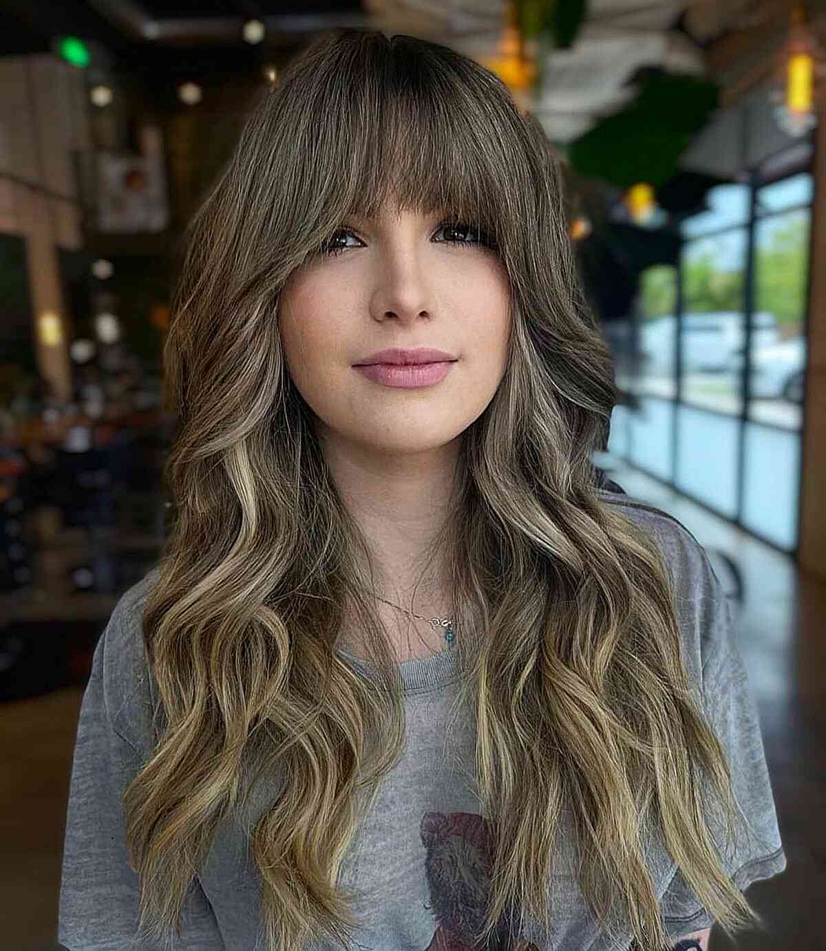 60 Adorable Methods to Achieve Long Hair with Bangs