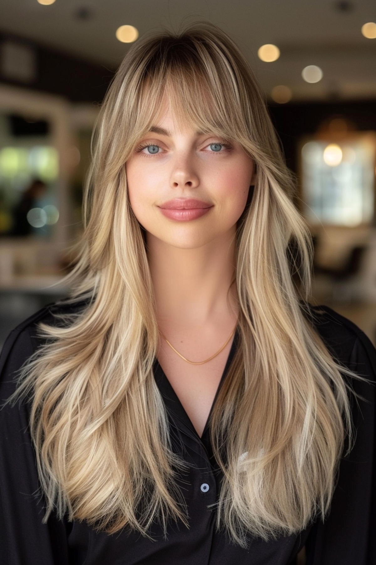 60 Adorable Methods to Achieve Long Hair with Bangs